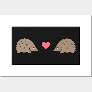 Cute Hedgehog In Love Posters and Art